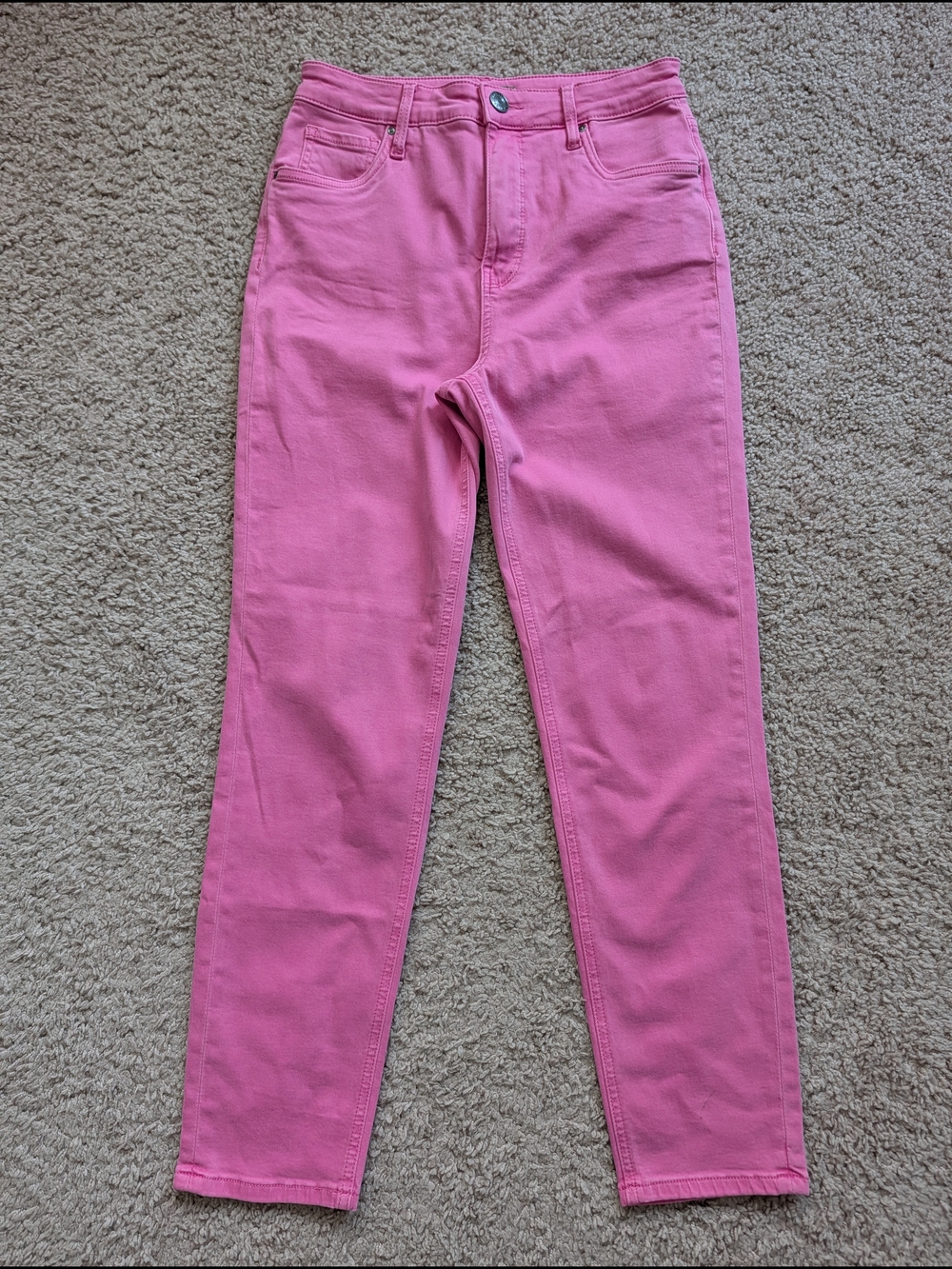 Kut From the Kloth Pink Naomi High Rise FAB AB Girlfriend Ankle Straight Jean 4L - Picture 3 of 15